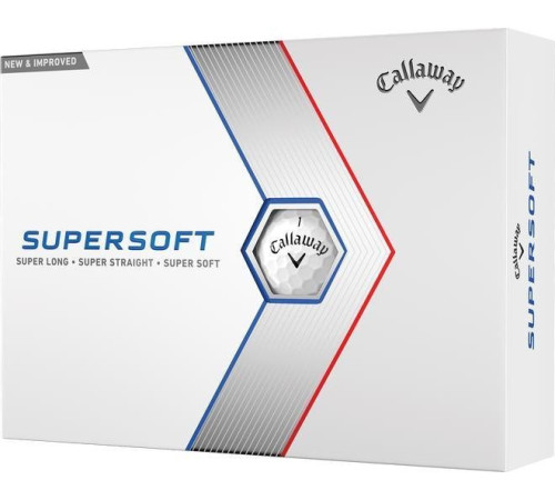 М'ячі для гольфу Callaway Supersoft 12 шт, білі