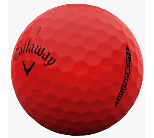 М'ячі для гольфу Callaway Supersoft 12 шт, червоний