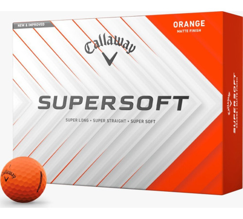 М'ячі для гольфу Callaway Supersoft 12 шт, помаранчеві