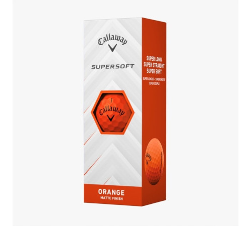 М'ячі для гольфу Callaway Supersoft 12 шт, помаранчеві