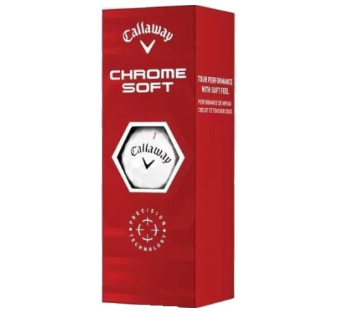 М'ячі для гольфу Callaway Supersoft 3 шт, білі