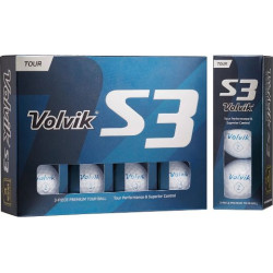 М'ячі для гольфу Volvik Tour S3 12 шт, білі