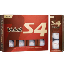 М'ячі для гольфу Volvik Tour S4 12 шт, білі