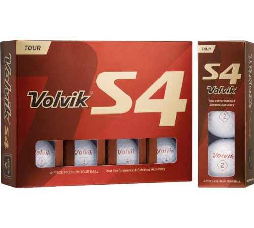 М'ячі для гольфу Volvik Tour S4 12 шт, білі