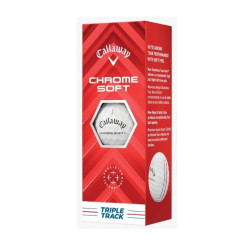 М'ячі для гольфу Callaway Chrome Soft TripleTrack 2024 3 шт, білі
