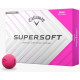 М'ячі для гольфу Callaway Supersoft 2025 12 шт, рожеві