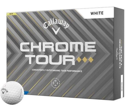 М'ячі для гольфу Callaway Chrome Tour Triple Diamond 2025 12 шт, білі