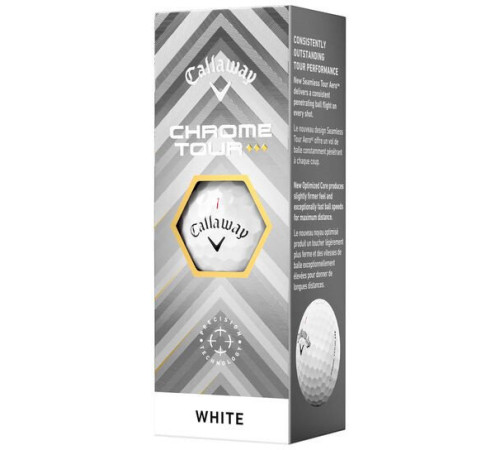 М'ячі для гольфу Callaway Chrome Tour Triple Diamond 2025 12 шт, білі