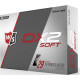 М'ячі для гольфу Wilson Staff DX2 Soft 12 шт, білі