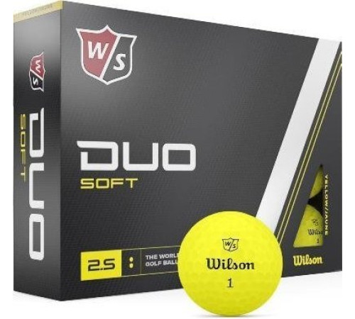 М'ячі для гольфу Wilson Staff Duo Soft 12 шт, жовті М'ячі для гольфу Wilson Staff Duo Soft 12 шт, жовті