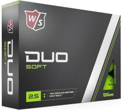 М'ячі для гольфу Wilson Staff Duo Soft 12 шт, зелені М'ячі для гольфу Wilson Staff Duo Soft 12 шт, зелені