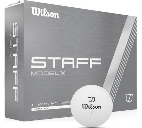 М'ячі для гольфу Wilson Staff Model X 12 шт, білі М'ячі для гольфу Wilson Staff Model X 12 шт, білі