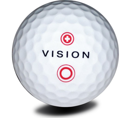 М'ячі для гольфу Vision PRO-TOUR X * WJB 12 шт, біло-червоний