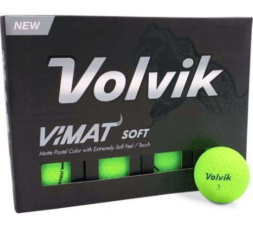 М'ячі для гольфу Volvik Vimat Soft 12 шт, зелені М'ячі для гольфу Volvik Vimat Soft 12 шт, зелені