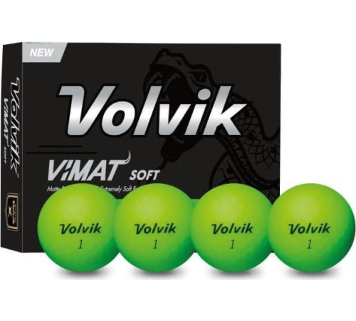 М'ячі для гольфу Volvik Vimat Soft 12 шт, зелені М'ячі для гольфу Volvik Vimat Soft 12 шт, зелені