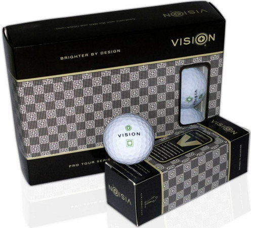 М'ячі для гольфу Vision PRO-TOUR X * WJB 12 шт, біло-зелені