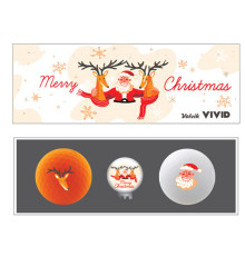 М'ячі для гольфу Volvik Christmas 2 шт, біло-помаранчевий