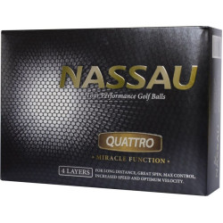 М'ячі для гольфу Nassau Quattro 12 шт, білі