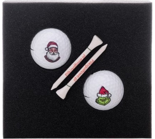 М'ячі для гольфу Nassau Merry Christmas 2 шт, білі