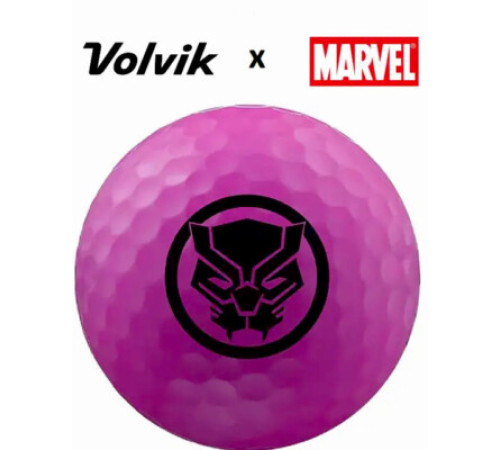 М'ячі для гольфу Volvik Marvel Black Panther 4 шт, чорно-фіолетові М'ячі для гольфу Volvik Marvel Black Panther 4 шт, чорно-фіолетові