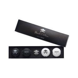 М'ячі для гольфу Volvik Skull 4 шт, чорно-білі