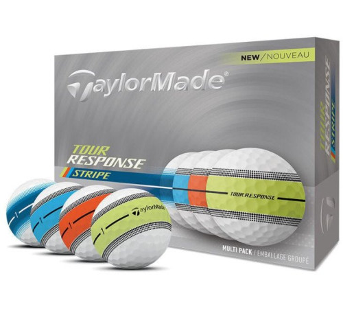 М'ячі для гольфу Taylor Made Tour Response Stripe Multi 2025 12 шт, різнокольорові