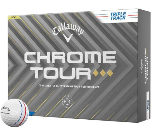 М'ячі для гольфу Callaway Chrome Tour Triple Diamond 2025 12 шт, білі