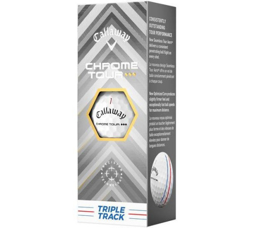 М'ячі для гольфу Callaway Chrome Tour Triple Diamond 2025 12 шт, білі