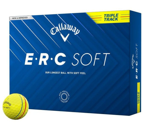 М'ячі для гольфу Callaway ERC Soft 2025 12 шт, жовті