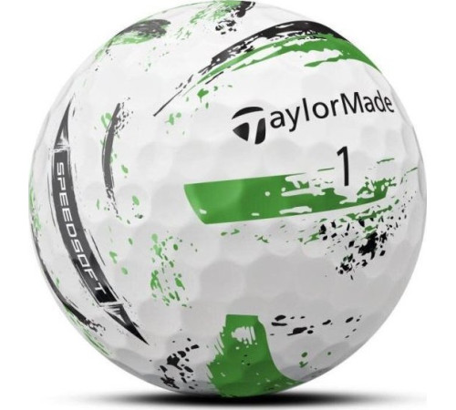 М'ячі для гольфу Taylor Made SpeedSoft 12 шт, біло-зелений