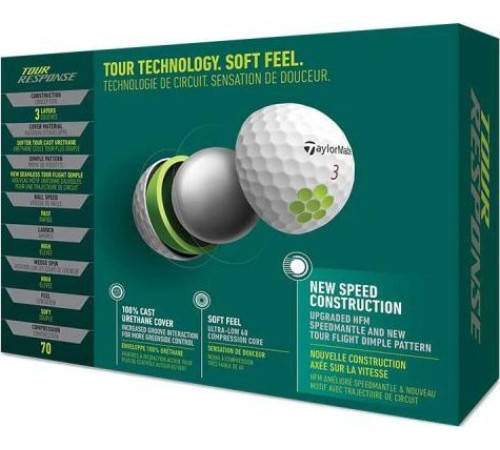 М'ячі для гольфу Taylor Made Tour Response 12 шт, жовті