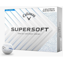 М'ячі для гольфу Callaway Supersoft  Splatter 360, 2025 12 шт, біло-синій