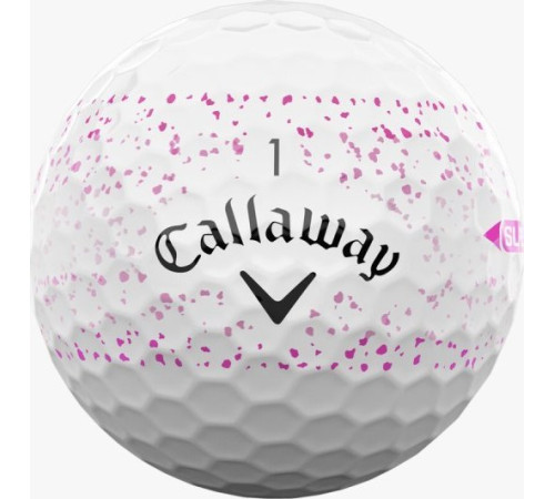 М'ячі для гольфу Callaway Supersoft Splatter 360, 2025 12, біло-рожеві
