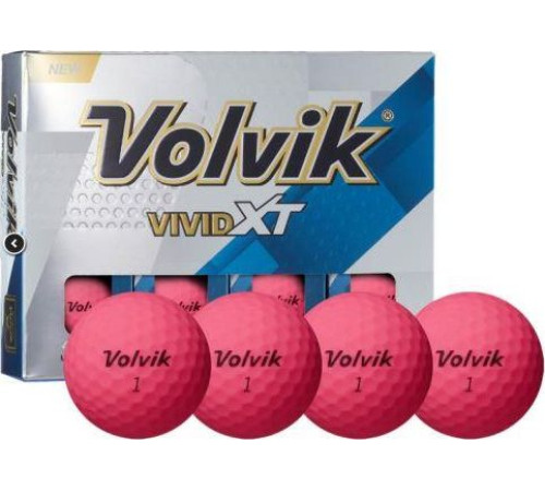М'ячі для гольфу Volvik Vivid XT 12 шт, рожеві