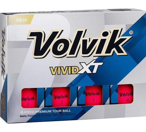 М'ячі для гольфу Volvik Vivid XT 12 шт, рожеві