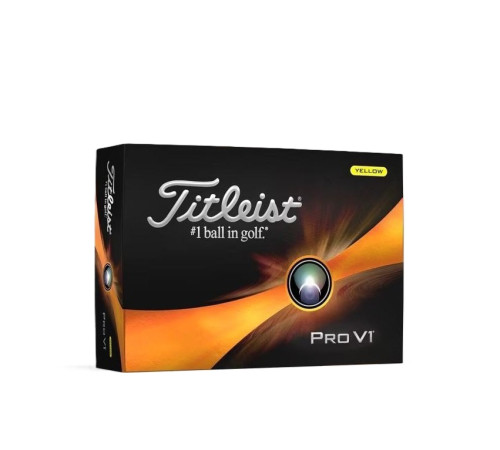 М'ячі для гольфу Titleist Pro V1 12 шт, жовті