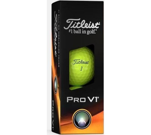 М'ячі для гольфу Titleist Pro V1 12 шт, жовті