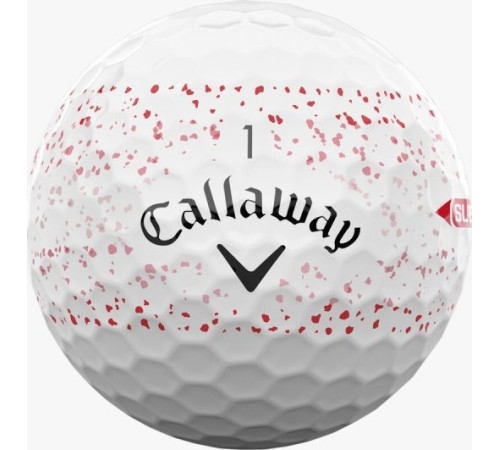 М'ячі для гольфу Callaway Supersoft Splatter 360, 2025 12, біло-червоні