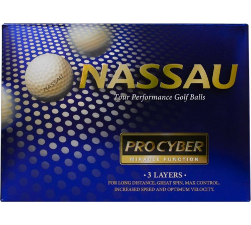 М'ячі для гольфу Nassau Pro Cyber 12 шт, рожеві