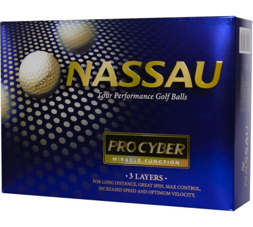М'ячі для гольфу Nassau Pro Cyber 12 шт, рожеві