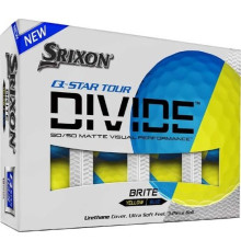 М'ячі для гольфу Srixon Q-Star Tour Divide 12 шт, жовто-блакитні