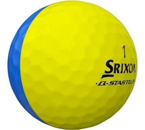 М'ячі для гольфу Srixon Q-Star Tour Divide 12 шт, жовто-блакитні