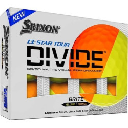 М'ячі для гольфу Srixon Q-Star Tour Divide 12 шт, жовто-помаранчеві