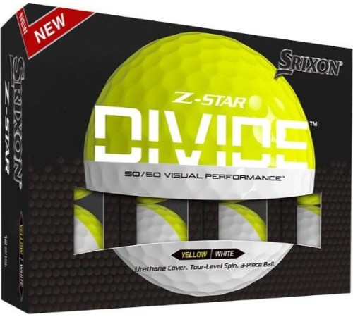 М'ячі для гольфу Srixon Z-Star Divide 12 шт, біло-жовтий