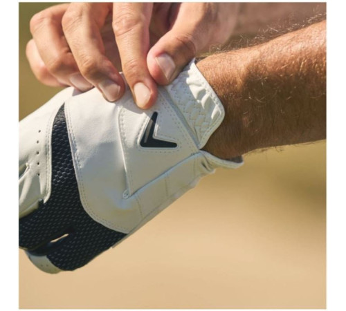 Рукавички для гольфу Callaway Weather Spann MLH р. XL 2 шт, біло-чорні