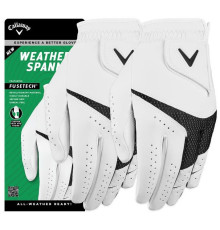 Рукавички для гольфу Callaway Weather Spann MLH р. S 2 шт, біло-чорні