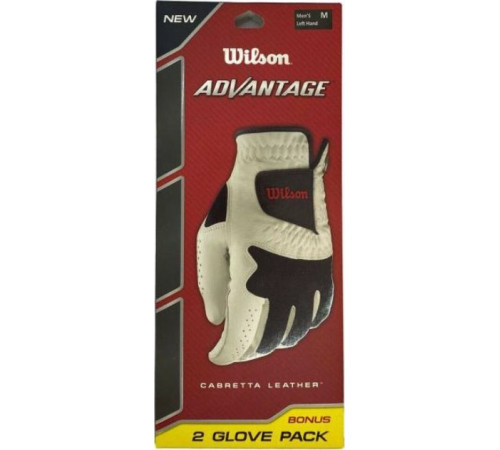 Рукавички для гольфу Wilson Advantage MLH р. XL, біло-чорні