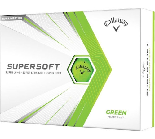 М'ячі для гольфу Callaway Supersoft 12 шт, зелені