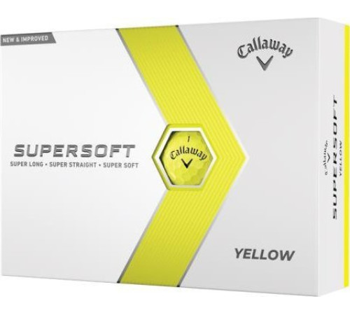 М'ячі для гольфу Callaway Supersoft 2023 12 шт, жовті