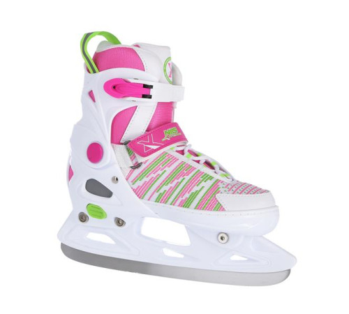 Ковзани хокейні Nils Extreme NH2255 розмір L 40-43, біло-рожеві